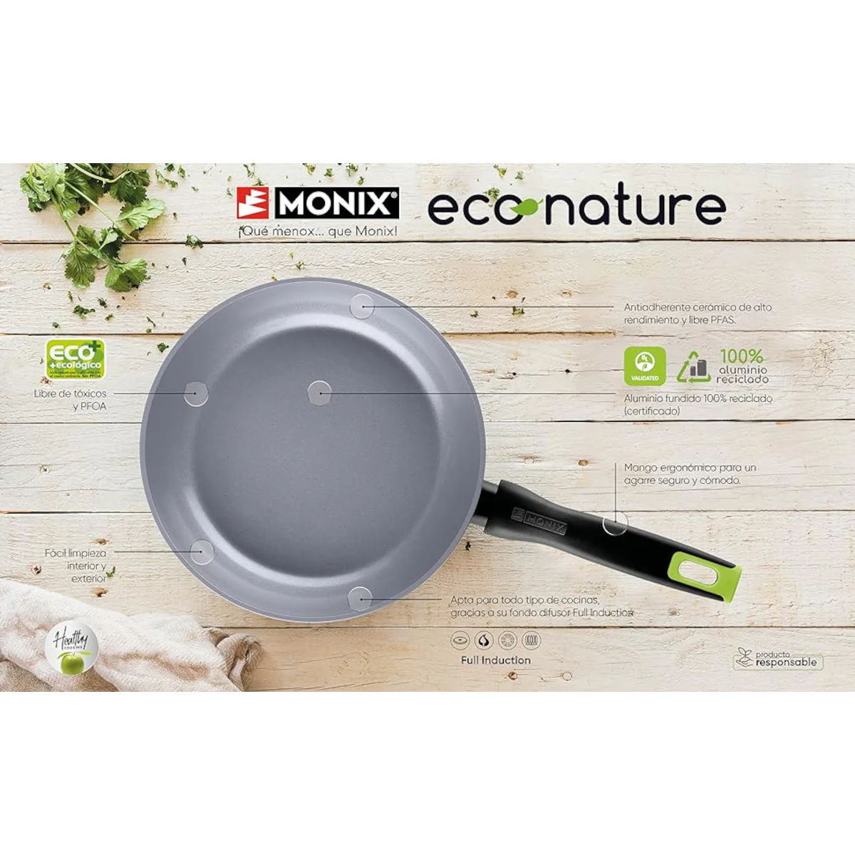 Set de 3 sartenes Eco Nature 18, 22 y 26 cm - Image 5